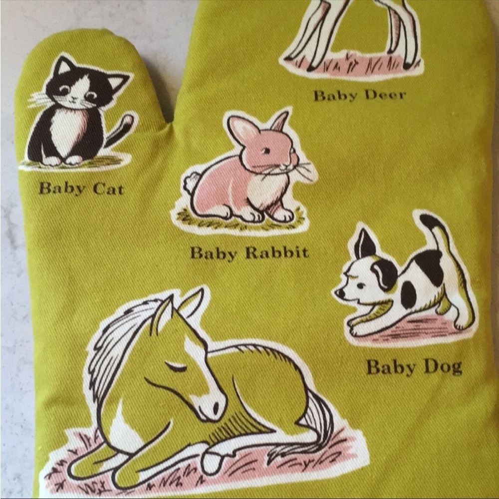 NWT Blue Q Learn Your Baby Animals! Oven Mitt - Picture 4 of 11